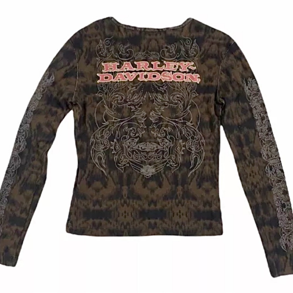 Harley-Davidson Kids Brown Long Sleeve Shirt